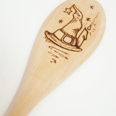 Witch hat wooden spoon